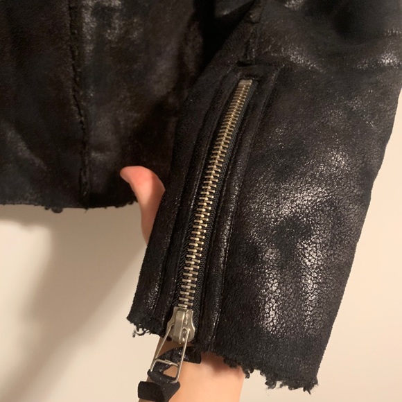 Mango Faux Fur Biker Jacket - Picture 11 of 14